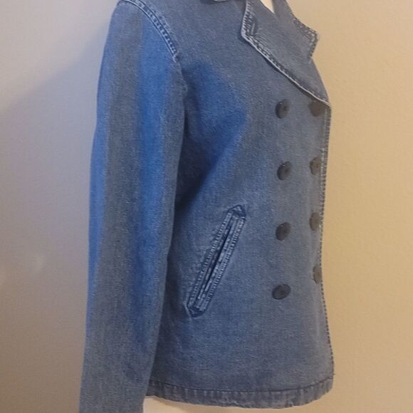 Lauren Ralph lauren jeans and co double-breasted denim size s petite - Picture 3 of 12